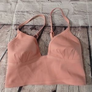 Free People Long Line Pink Bralette XS